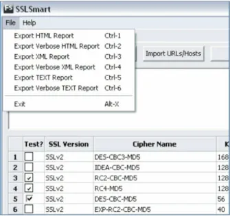 Figure  11. Image shows SSLSmart reporting options.