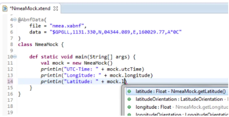 Fig. 6. Class NmeaMock with AbnfData annotation