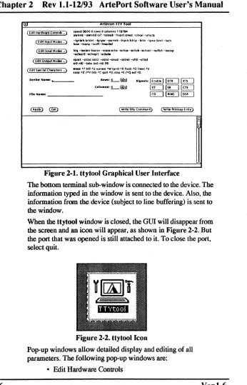 Figure 2-1. ttytool Graphical User Interface 