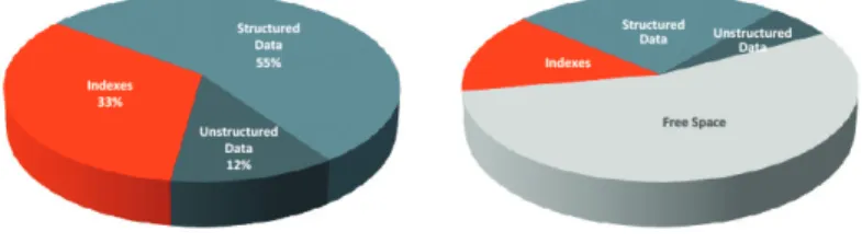 Figure 3: Oracle Database 11g Index Key Compression and Advanced Compression  (OLTP Compression, SecureFiles Compression)