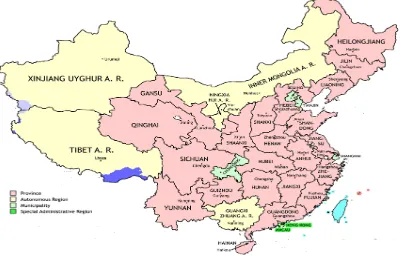 Figure 1. People’s Republic of China: Administrative divisions 