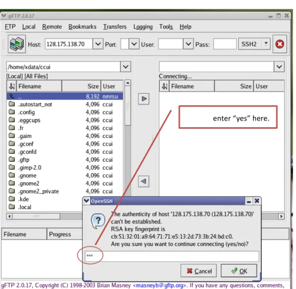 Figure 4: gFTP Interface – 2 