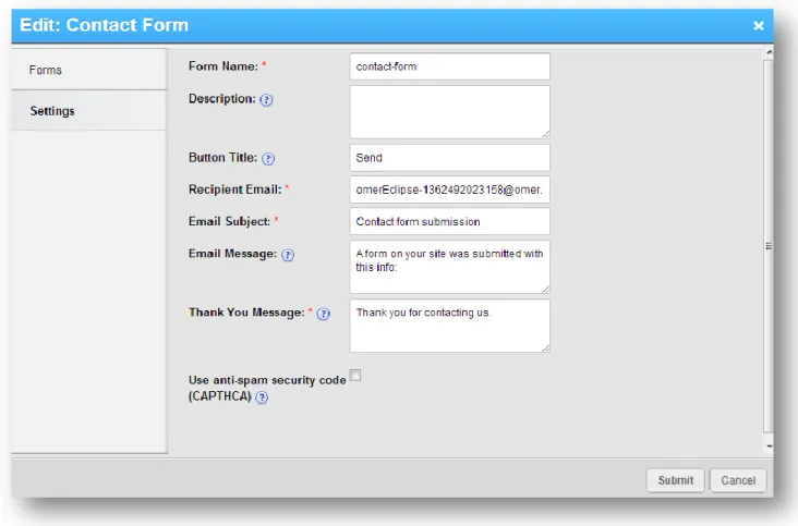 Figure 6 - Contact Form Details 