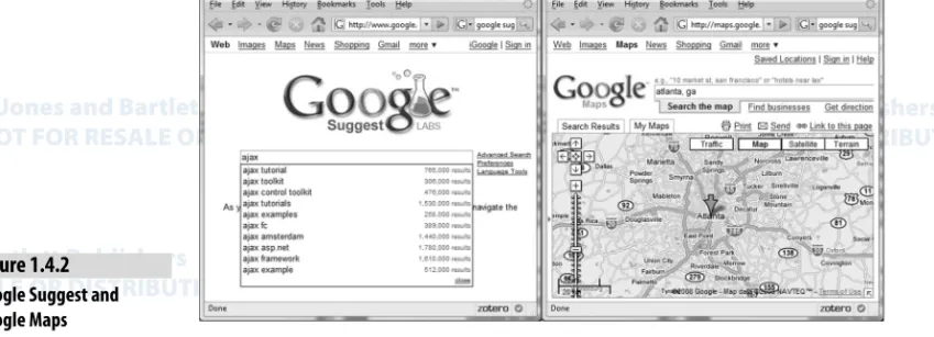 Figure 1.4.2 Google Suggest and Google Maps