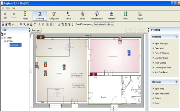 Figure 4 –RingMaster-Edited Floorplan For Broadband-Testing Labs 