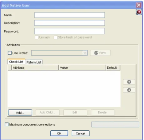 Figure 5: Add Native User Dialog Box