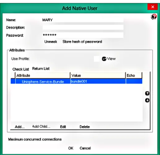 Figure 6: Native Users with Service Bundle Attribute