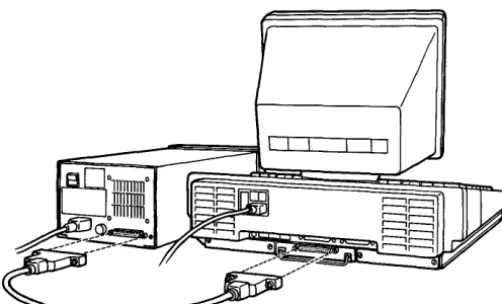 Figure 2-3 shows a tape drive connected to the UNIX PC. 