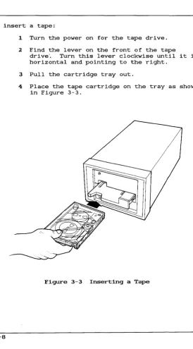 Figure 3-3 Inserting a Tape 