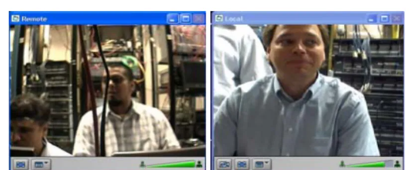 Fig 8: Video feeds for remote and local user with Cisco CUVA 