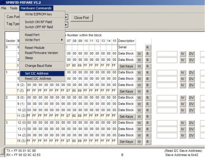 Figure 1 – SMRFID Mifare V1.2 - I2C Commands 