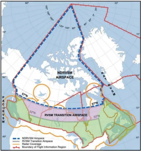 Figure 1.1; North Atlantic airspace 