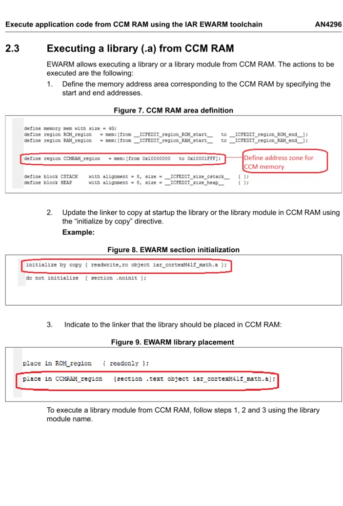 Figure 7. CCM RAM area definition