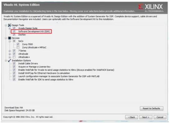 Figure 1-2: Vivado Installer - Select Software Development Kit