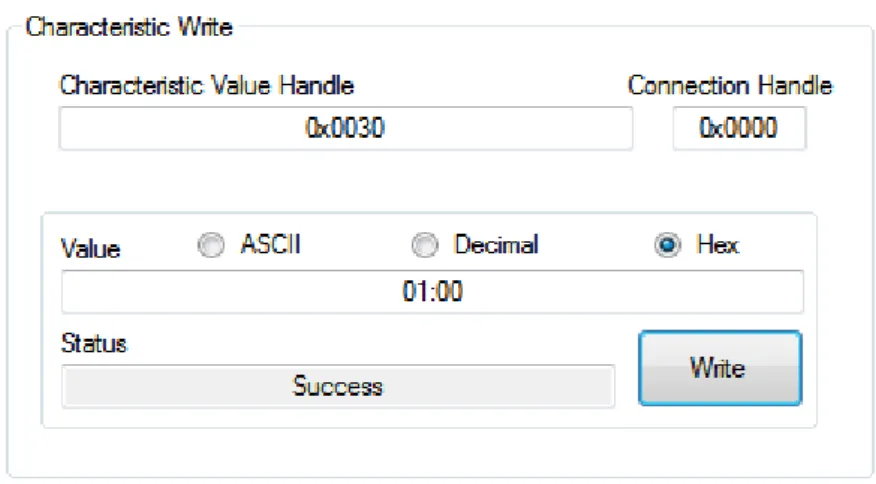 Figure 25 Battery Service, Enable Notification 
