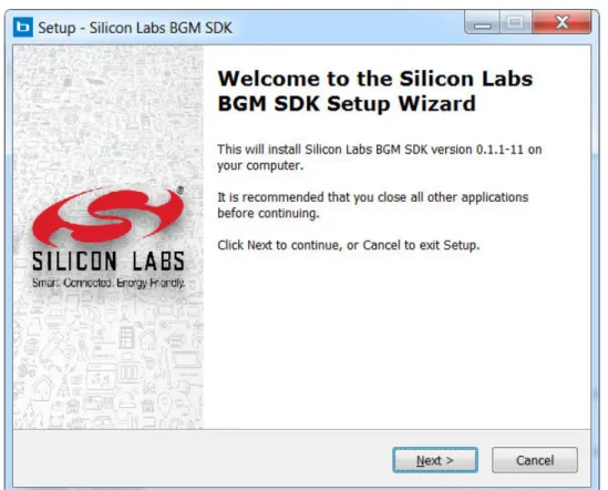 Figure 3.1.  Installing the SDK