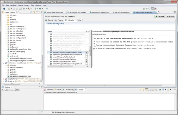 Figure 4.4  Callbacks Tab