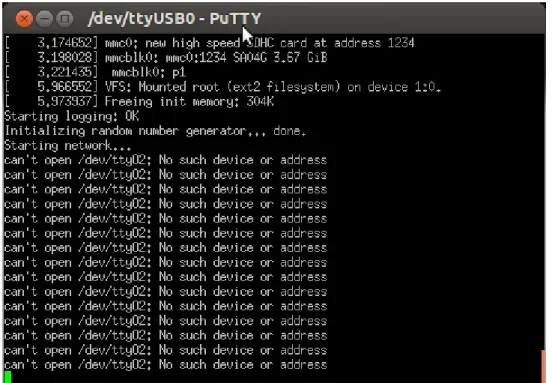 Fig. 16: Embedded Linux booting 