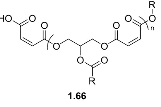 Figure 1.29: Alkyd resin structure made from monoglyceride and maleic anhydride. 