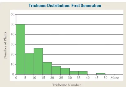 Figure 1. Trichome Distribution: First Generation Trichome Distribution: Second Generation
