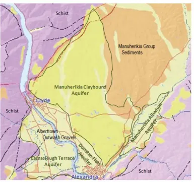 Figure 7: Alexandra Basin geology, Source ORC (2012). 