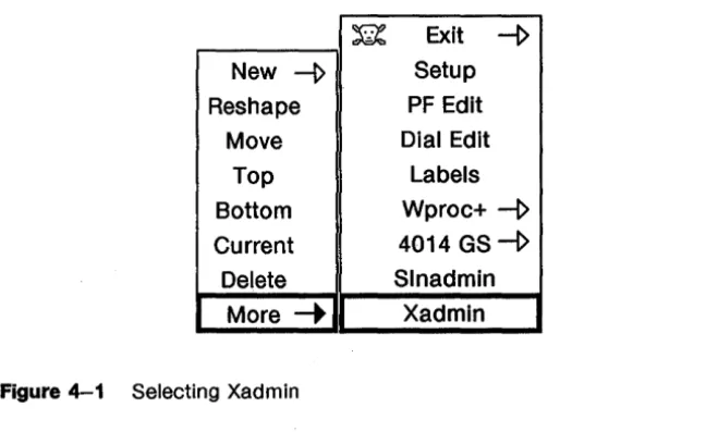 Figure 4-1 Selecting Xadmin 