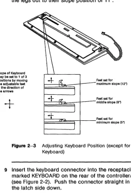Figure 2-3 Adjusting Keyboard Position (except for 98-key Keyboard) 