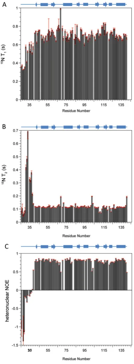 Figure 215N NMR relaxation parameters of the ERp27 b domain