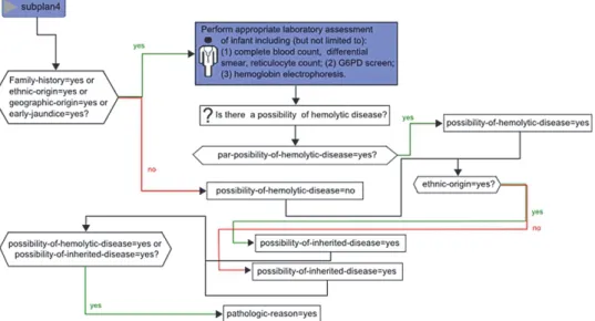 Fig. 4. Example of a visual plan for the CPG Diagnosis and treatment of  otitis media in  children
