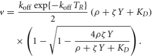 Figure 2B shows that the TCR triggering rate increases withbothreceptor densities; scaling is explained in the legend toHowever, whendependence onattaining a maximum at kon and mean dwell-time k−1off when kon is low (relative to Figure 2)