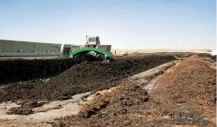 Figure 7: Example of row composting with usage of an automatic turner 