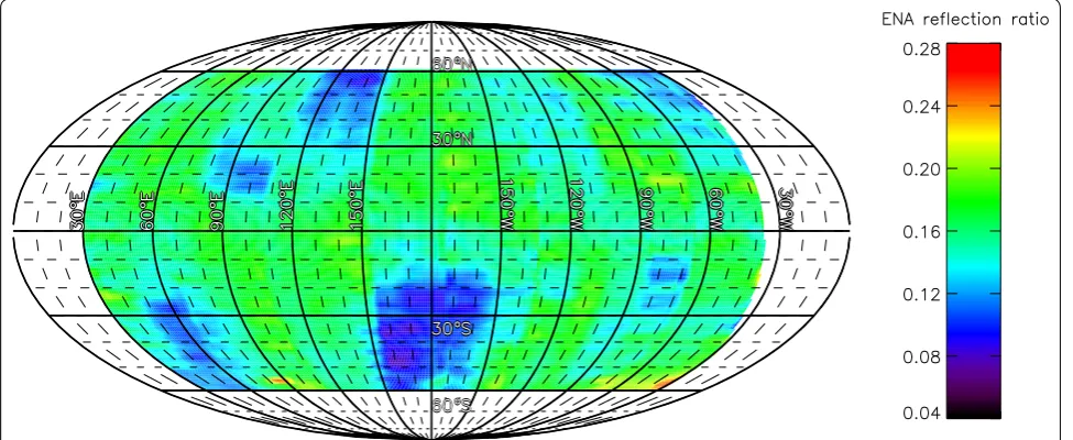 Fig. 6 Illustration of the solar wind interaction with the lunar mag-netic anomaly. The blue lines indicate the flow of solar wind protons that are subsequently modified by the interaction with the magnetic anomaly resulting in a deflection and thereby rea