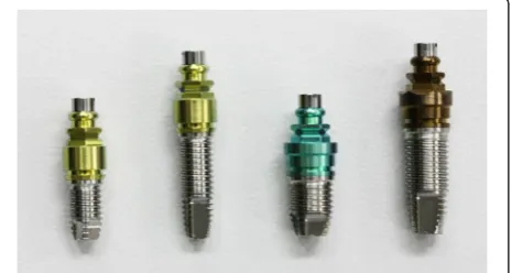 Figure 3 The special implant cavity-forming device. This deviceis able to adjust the up-and-down movement speed and the rotationspeed of the drill.