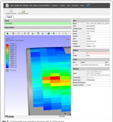 Fig. 7 SimManager user interface showing the VCollab plugin