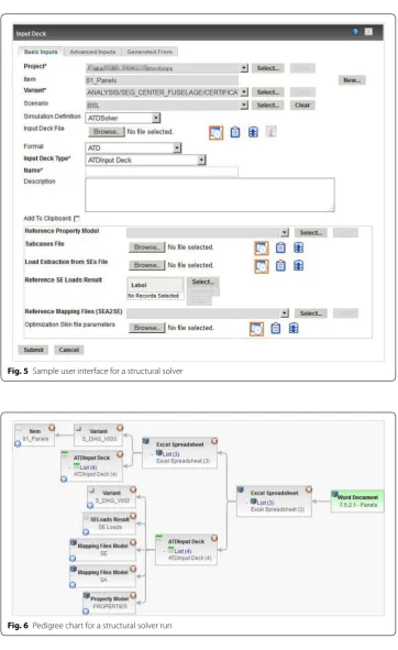 Fig. 5 Sample user interface for a structural solver