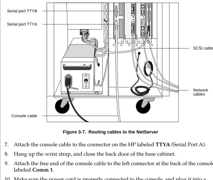 Figure 3-7.  Routing cables to the NetServer