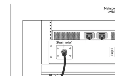 Figure 3-2.  Main power switch (back view of expansion cabinet)
