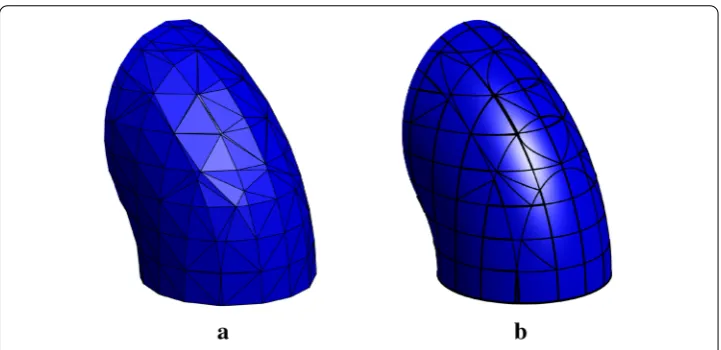 Fig. 5 Surface segments of a regular torus in cgFEM using the same approximation mesh