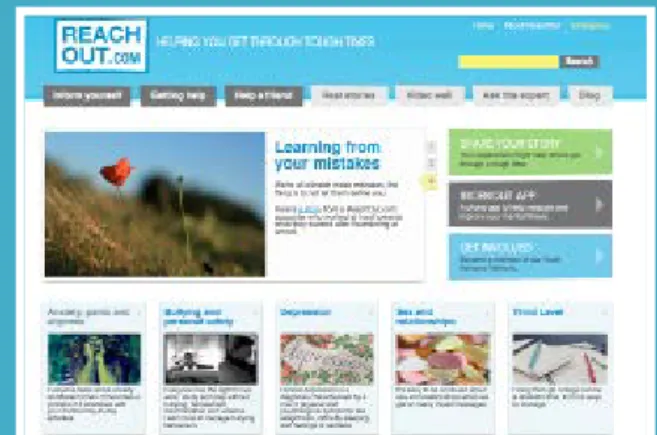 Figure 2 – ReachOut.com homepage