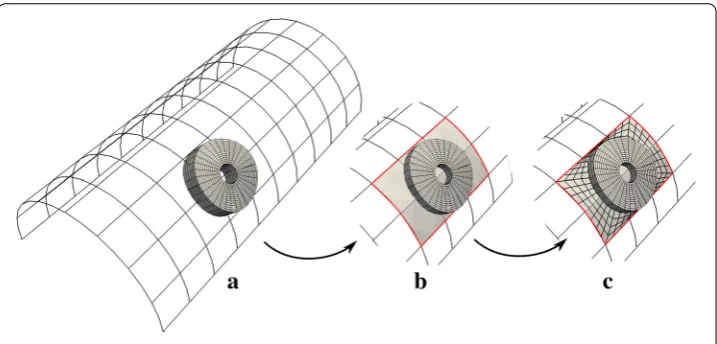 Fig. 4 Illustration of the proposed pragmatic strategy based on a transition mesh generation