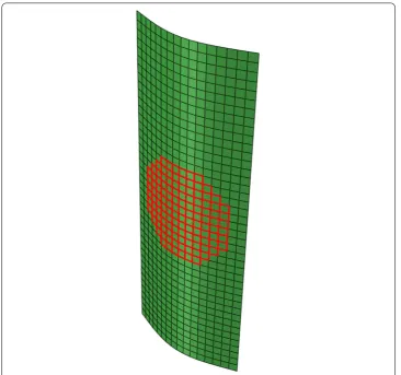 Fig. 7 Transition mesh generated on the plane: a sketch of the boundaries, b mesh seeds (element edges)and c planar transition mesh generation