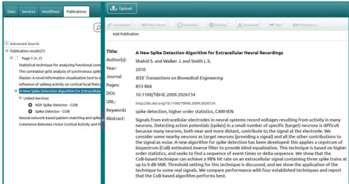Figure 7 The CARMEN VL simple search finds any publications where the query terms match any field.