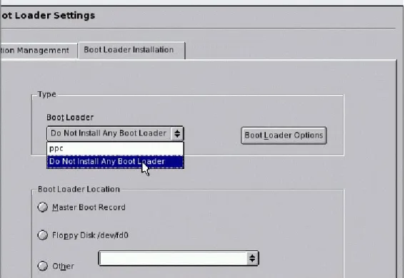 Figure 2 openSUSE Boot Loader Settings screen 