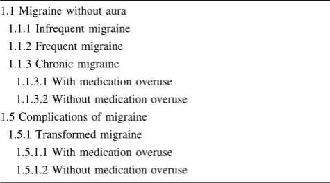 Table 5 Proposed revision of the ICHD-2 for migraine