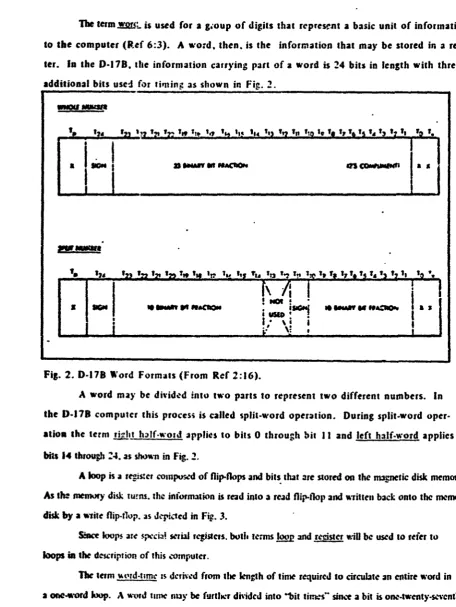 Fig. 2. D-17B Word Formats (From Ref 2:16).