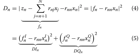 Figure 1 Stages N and N − 1 of the full K-best algorithm.