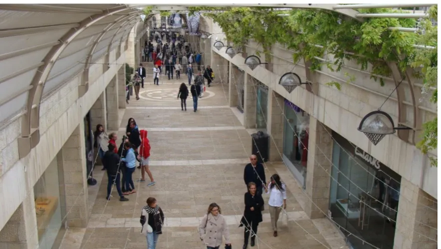 Figure 6: Mamilla mall, view on the main street 