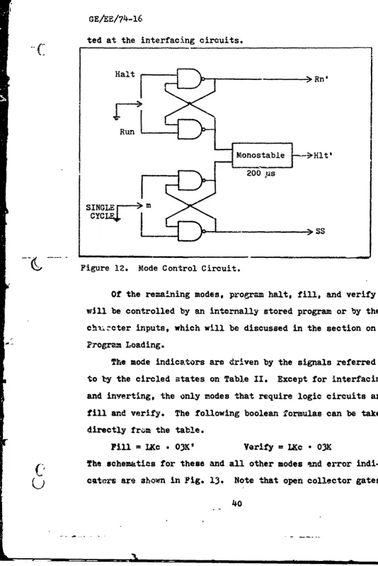 Figure 12. Mode Control Circuit.