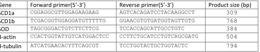 Table 20 Details of the primers used for the generation of the specific gene products and the construction of gene-specific plasmids