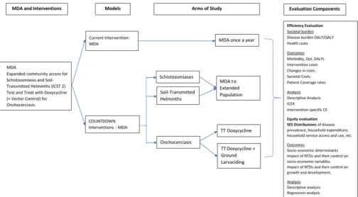 Figure 2 Concept map for health economics evaluations alongside the COUNTDOWN interventions